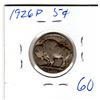 Image 2 : 60.  1926 BUFFALO NICKEL SCARCE DATE