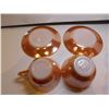 Image 3 : 110.  2 PEACH LUSTRE FIREKING TEACUPS AND SUCERS