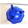 Image 3 : 112.  BLUE FENTON 3 FOOTED BOWL
