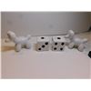 Image 2 : 131.  BALOON POODLE AND DICE SALT AND PEPPER SHAKERS