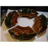 Image 5 : 140.  LD 706 USA POTTERY LAZY SUSAN CHIP AND DIP SET