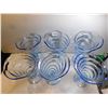 Image 2 : 142.  6 BLUE SWIRL CORNUCOPIA DESERT GLASSES