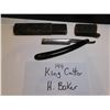 Image 1 : 144.  KING CUTTER, H. BOKER ANTIQUE STRAIGHT RAZOR, BAKELITE HANDLE