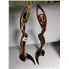 Image 1 : 151.  2 TEAK NUDE FEMALE WOOD CARVINGS