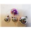 Image 2 : 252.  4 MERCURY GLASS TELEVISION SCREEN CHRISTMAS ORNAMENTS