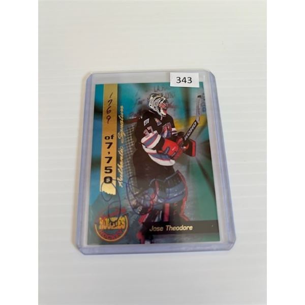 Jose Theodore - Autographed Hockey Card