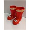 Image 1 : (2) Vintage Decorative Christmas Red Boots 7" H