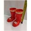 Image 2 : (2) Vintage Decorative Christmas Red Boots 7" H