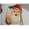 Image 2 : Vintage 21"x24" Plastic Santa Christmas Decor
