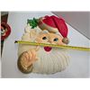 Image 3 : Vintage 21"x24" Plastic Santa Christmas Decor