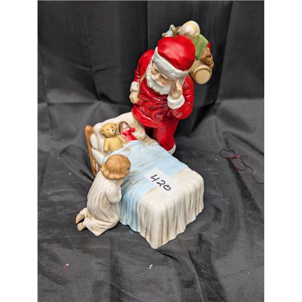 1988 Schmid Vintage Music Box (Santa and Wishing Child Design) Works