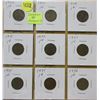 Image 1 : 9 George v pennies-1920 to 1936 -mixed dates