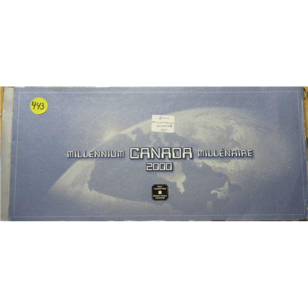 2000 millennium quarter set- in cardboard holder