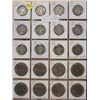 Image 1 : Plastic page 12 nickel half-dollars & 8 nickel dollars- mixed dates