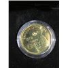 Image 2 : 2012- cased loonie ( grey cup loonie)- in red leather holder
