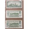 Image 2 : 1- 1967 $1 bill ( regular serial numbered bills) & 2x1973 $1 bills- bills are hardly used