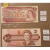 Image 1 : 1972 $2 bill(hardly used) & 1986 $2 bill-like new