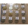 Image 3 : Plastic page of 20 tokens & trade dollars- mixed years & coins