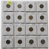 Image 1 : Plastic page of USA pennies ( 6- indian head) & 8-wheat pennies & 2 buffalo or indian head nickels-m