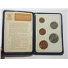 Image 2 : Britian's 1st decimal coins- (england)- 5 coins in set- in blue holder