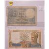 Image 1 : 2- 1927 france bills- ten frances bill & 1935 fifty frances bill