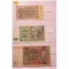 Image 1 : 3-Germany bills- 1923 -one marks bill & 20 deutshce mark bill & 1929-20 reichs mark bill