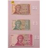 Image 1 : 3- croatia bills- 25 dinara bill, 100 dinara bill & 500 dinara bil