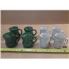 Image 1 : (4) Vintage Stoneware Coffee Mug from the "Collection Manoir" by Coree and (4) Ceramic Mug with a di