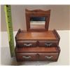 Image 1 : Vintage Wood Dresser -Shaped Jewlry Box.