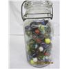 Image 3 : Antique Safety Seal Jar Full of Marbles