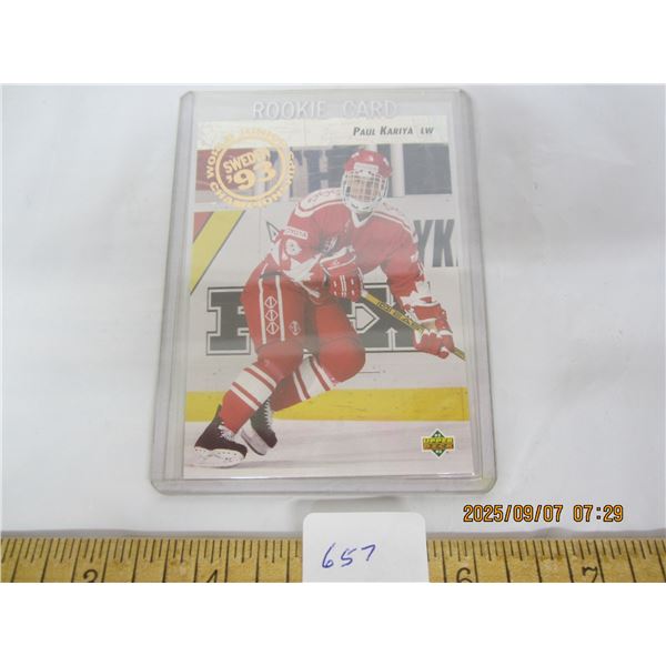 Paul Kariya Rookie Card Upper Deck 1992