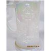 Image 3 : 2 Matching  White Carnival Glass Mugs Made by Federal 6 Inches High