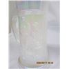 Image 5 : 2 Matching  White Carnival Glass Mugs Made by Federal 6 Inches High
