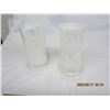 Image 6 : 2 Matching  White Carnival Glass Mugs Made by Federal 6 Inches High