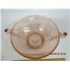 Image 2 : Large Pink Depression Glass Bowl with 2 Handles