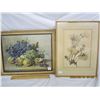 Image 1 : 2 Vintage Art Prints Fruit and Flowers
