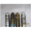Image 2 : Lot of 4 Vintage Bullet Lighters 2 Brass 2 Chrome