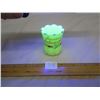 Image 1 : Antique Uranium Glass Toothpick Holder Glows Green