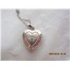 Image 2 : Vintage Sterling 925 Silver Heart Shaped Locket and Chain