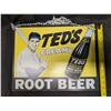 Image 2 : Vintage Teds Creamy Root Beer Hanging Advert Sign 12.5"x16" (Tin)