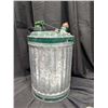 Image 3 : Vintage Galvanized Gas Can Green Top