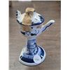 Image 2 : Hand painted Vintage Delft Windmill Liquor Decanter
