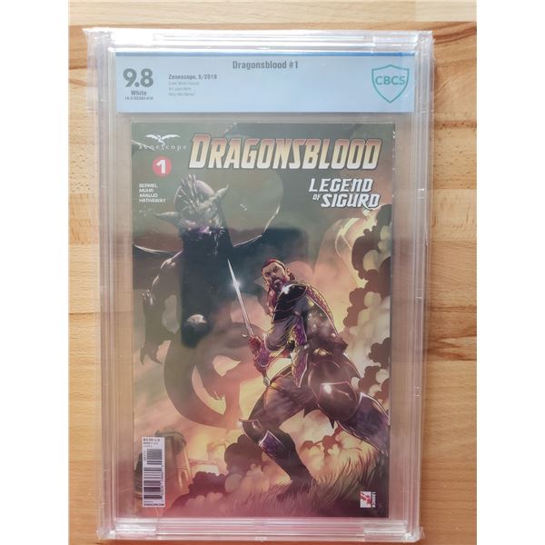 CBCS grade 9.8 white Dragonsblood #1 comic