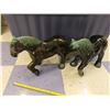 Image 4 : Very rare Clydesdale Blue Mountain Pottery pair (one with a leg crack)