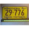 Image 1 : 1967 Saskatchewan Plate 29-776 Canada Centennial