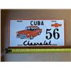 Image 1 : Vintage Painted Cuba 56 License Plate