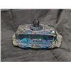 Image 1 : Vintage Indian Harvest Grapes Carnival Glass Butter Tray