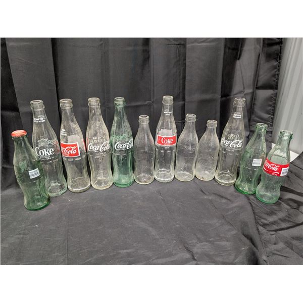 Lot of Vintage Coca-Cola Bottles
