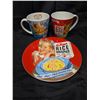 Image 1 : 2006 Kellogg's 100 Anniversary Dish Set (2) Mugs (1) Plate (Rice Krispies)