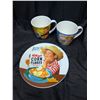 Image 1 : 2006 Kellogg's 100 Anniversary Dish Set (2) Mugs (1) Plate (Corn Flakes)